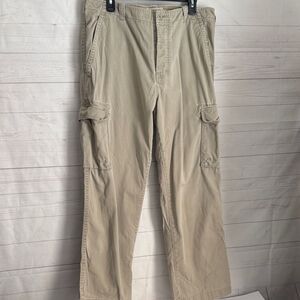 J. Crew Size 38 Men's Khaki Button Fly Cargo Pants